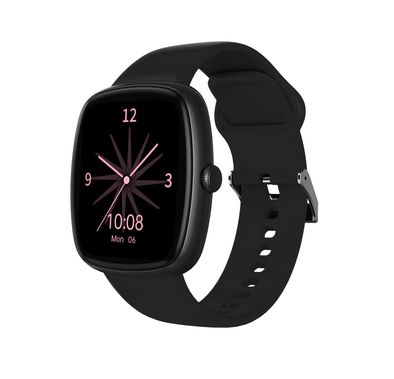 Porodo Rony 1.83" Sport Smart Watch with Multiple Sport Modes, Activity Tracker, Sleep Analysis, Up to 6 Days Battery Life, 2 Hours Charging Time, 20 Days Standby Time, 250mAh Battery Capacity, 64MB Flash Memory, Bluetooth Version 5.2, IP67Water Resistance Level - Black