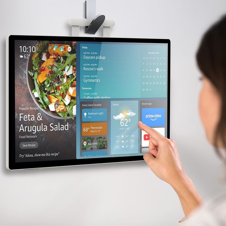 Porodo Naspanora Portable Smart Tablet with 24.5" FHD Touch Screen, Android 14, 8GB RAM, 2 Hours Charging Time, 8MP Camera, Wi-Fi 6, Bluetooth V5.2, Studio-Level Sound Quality - White