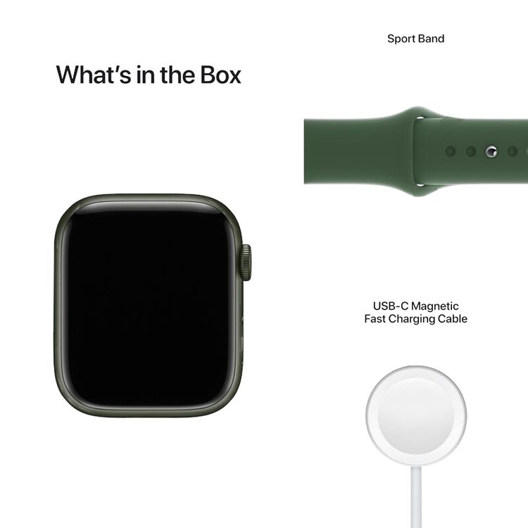 Apple Watch Series 7 [GPS  41mm] with Green Aluminum Case & Clover Green Sport Band