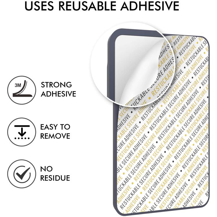 AhaStyle Silicone Card Holder for Smartphone, Phone Back Slot Silicone Wallet Pouch Card ID & Credit Card, Slim Card Holder with iPhone/Android/Samsung Galaxy Midnight Blue