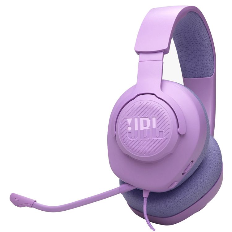 JBL Quantum 100M2 Wired Over-ear Gaming Headset, Lightweight & Compact Design, Memory Foam with Fabric Ear Cushions Material, 1.2m Cable Length, 40mm  Driver Size - Purple