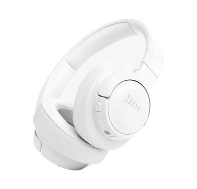 JBL Tune 770 Wireless Noise Cancelling Headphones with Voice Assistant Integration, Multi-Point Connection, 70 Hours Battery Life - White