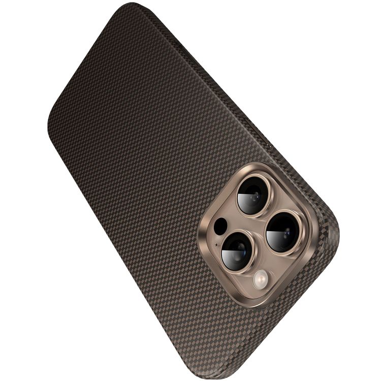 Green Lion Magsafe Kevlar Case for iPhone 16 Pro, Drop Protection, Comfortable Grip, Military Grade Defense, Ultra Slim & Lightweight - Black / Gold