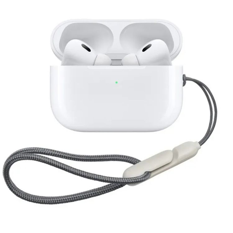 سماعات Green Lion 2nd Gen Earbuds Pro 2 مع تقنية ENC، شحن Type-C، شحن لاسلكي، وقت تشغيل 5 ساعات، إصدار بلوتوث 5.3، نطاق عمل بلوتوث 25 متر، حافظة شحن تصل إلى 20 ساعة، أطراف أذن سيليكون و حبل مرفق - اللون الأبيض.