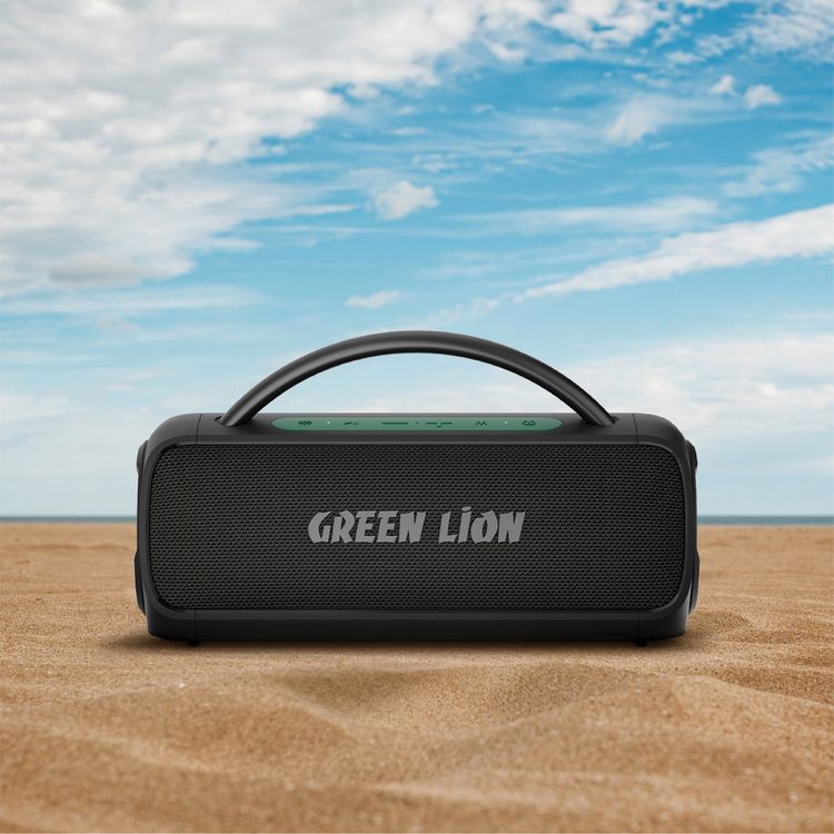 Green Lion Denali 30 Portable Speaker with Carry Handle, 10m Transmission Distance, Powerful Sound, 4 Hours Play Time, Bluetooth Version 5.3, 3600mAh Battery Capacity, 30W Power - Black