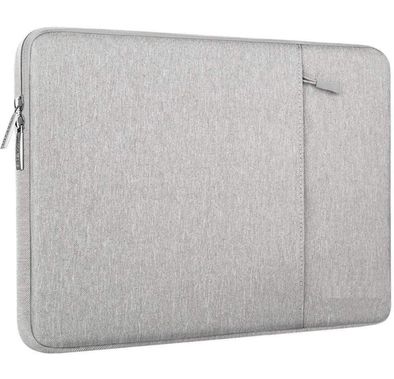 Devia Justyle Business Inner Laptop Bag 15.4" with Pocket Compatible for MacBook Pro 15.4" & 16" - Bump & Shock Absorption -  Slim Portable Waterproof Sleeve Bag - Silver Gray