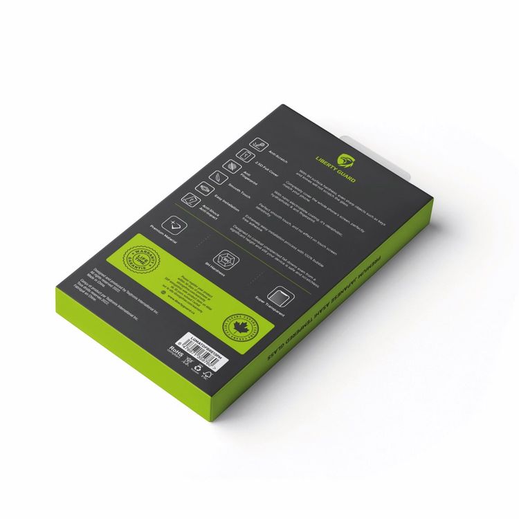 Liberty Guard Matte Full Cover Rounded Edge Screen Protector for iPhone 13 Pro Max with Dust Filter, Anti Shock & Anti Impact - Black