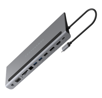Powerology USB-C Hub 11 in 1 Multi-Port Adapter with Lapt...