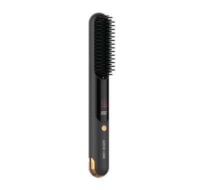 Green Lion Infrared Hair Comb with Digital Display, 50 Minutes Working Time, Adjustable Temperature Settings Up to 200°C, 2600mAh Battery, Infrared Function - Black