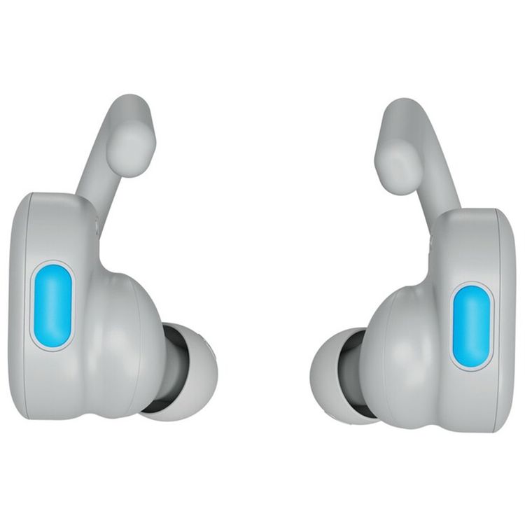 Skullcandy Push Active True Wireless in-Ear Earbuds, Call, Track & Volume Controls, Dual Noise-Reducing Microphones, 44 Hours Total Battery Life, 6 mm Driver Diameter - Blue/Gray
