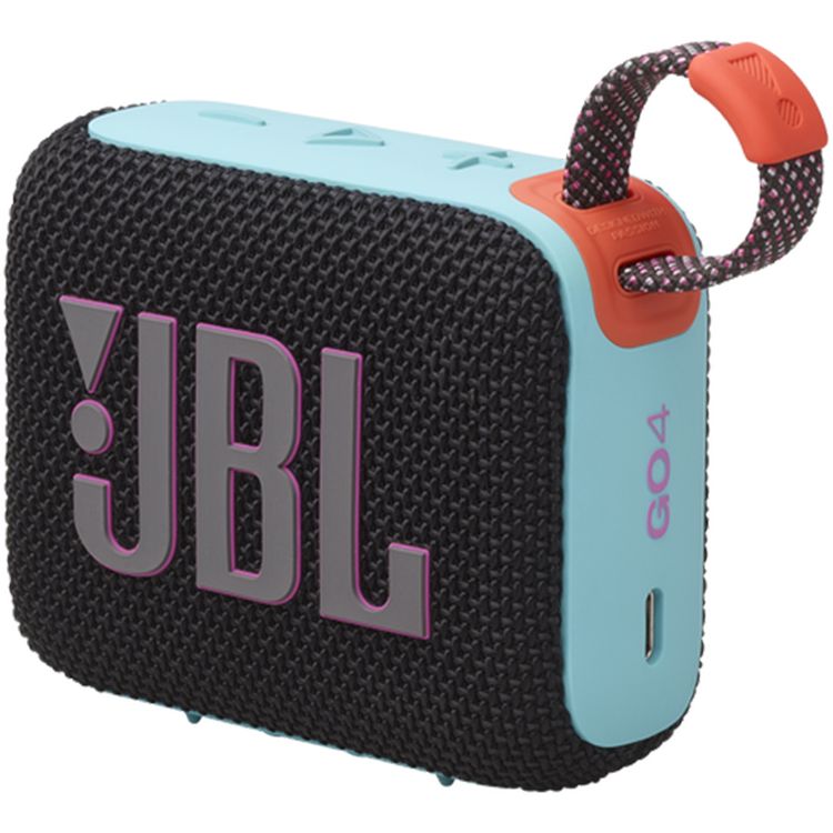 JBL Go4 Portable Wireless Speaker, 7 Hours Music Play Time, Water Proof & Dust Proof, Bluetooth Version 5.3, Rechargeable Battery, Vibrant Color Options, JBL Pro Sound - Black / Orange