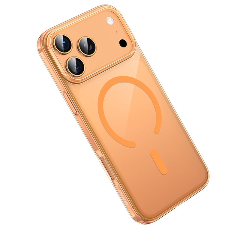 Green Lion MagSafe Delgado Case for iPhone 17 Pro Max, Ultra Drop Protection, Camera Protection, Ultra HD Clarity, Anti-Fingerprint, Anti Scratch, Slim Fit - Orange Titanium