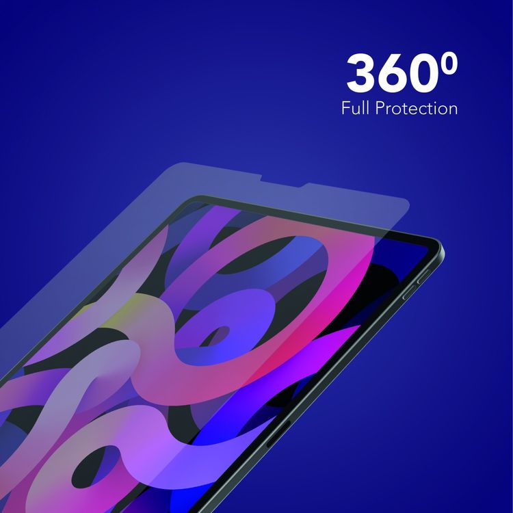 LEVELO Laminated Crystal Clear Tempered Glass Screen Protector Compatible for iPad Air 4th Gen 10.9" (2020) Sensitive Touch, Anti-Scratch, Shock Absorption Protector - Clear