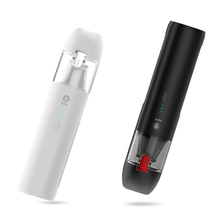 Green Portable Cordless Car Vacuum Cleaner 65W 100mL, Super Strong Suction 6000PA, Compact & Lightweight Mini Handheld Vacuum Cleaner