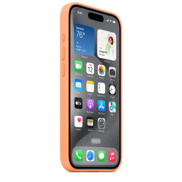 Apple iPhone 15 Pro Max Silicone Case with MagSafe - Orange Sorbet
