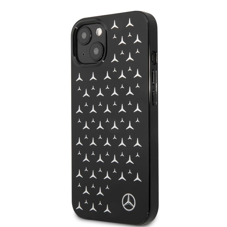 CG MOBILE Mercedes Benz PC/TPU Case with Electroplated Stars Pattern Compatible for iPhone 13 (6.1") Anti-Scratch, Easy Access to All Ports, Drop Protection