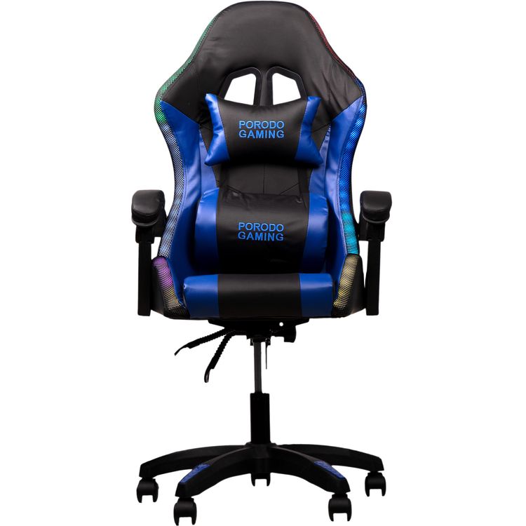 Porodo Gaming Professional Chair with Bluetooth Speaker, Massager & RGB Lights