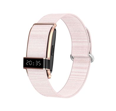 Porodo Trackfit Pro Smart Bracelet Fitness Tracker with Display App, 10 Days Working Time, 145mAh Battery, IP68 Water Resistance Level, Activity Tracker, Health Monitoring, Magnetic Charging - Pink