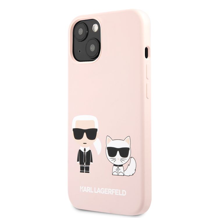 CG MOBILE Karl Lagerfeld Liquid Silicone Case Karl & Choupette Compatible for iPhone 13 Pro Max (6.7") Anti-Scratch, Easy Access to All Ports, Drop Protection & Shock Absorption