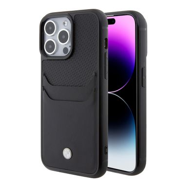 BMW Leather Card Slot Case for iPhone 15 Pro