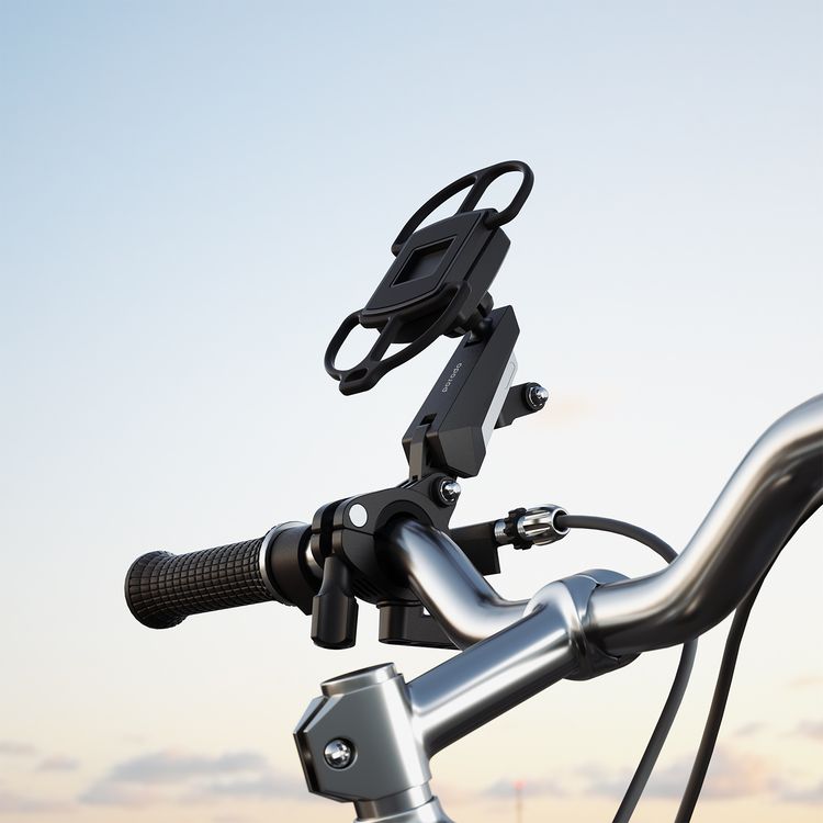 Porodo Secure Grip Shock-Absorption Bicycle Mount - Black