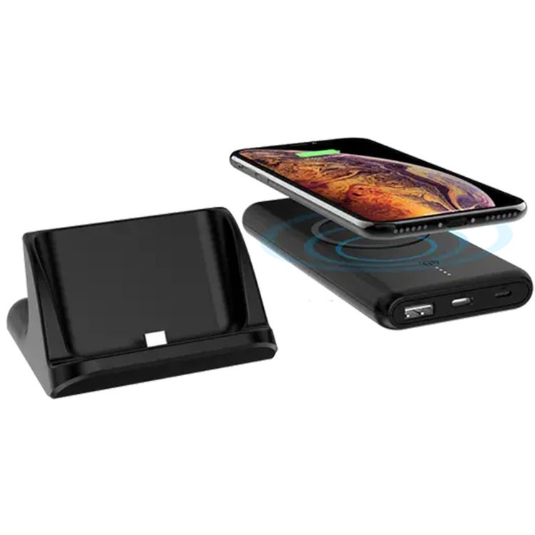 Powerology 2-in-1 Fast Wireless Power Bank, 10000mAh - Black 