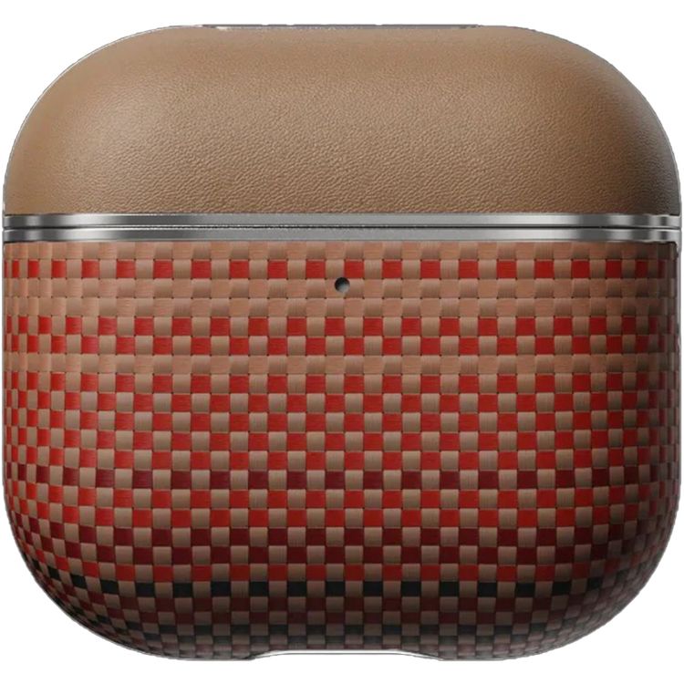 Pitaka Aramid Fiber Magnetic Case for AirPods 4 with Magnetic Attachment, MagSafe Compatible, Ultra-Slim Design, Lightweight - Sunset