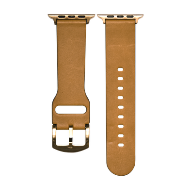 Devia Cowboy Genuine Leather Watch Band for Smartwatch - Adjustable Replacement Wrist Band Strap Compatible for Apple Watch 38/40mm - Brown