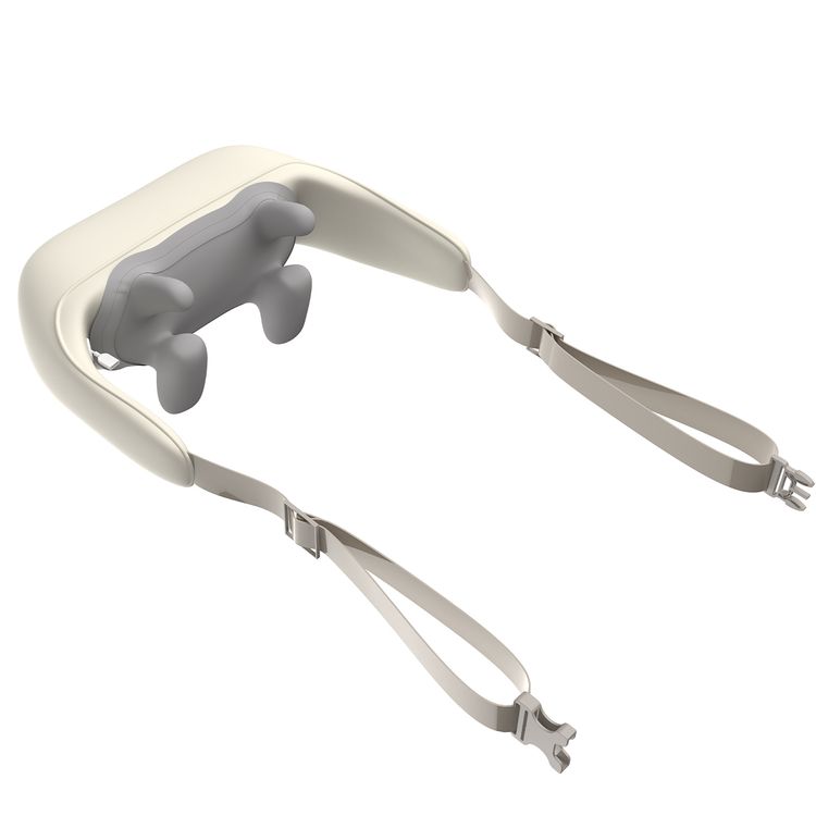 Porodo Neck & Shoulder Kneading Massager With Heat Compress, Voltage 5V DC, Bionic 5D Kneading Technology,  10 Minutes (Auto Shut-Off) - White