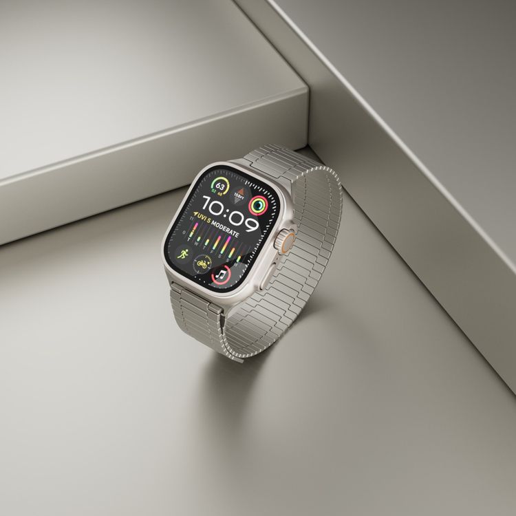 حزام ساعة ليفيلو ميلانو لساعة ابل 49/46 ملم، خفيف الوزن ومتين للغاية، وصلات قابلة للتعديل، مادة لا تسبب الحساسية، تقنية مضادة للأكسدة - تيتانيوم