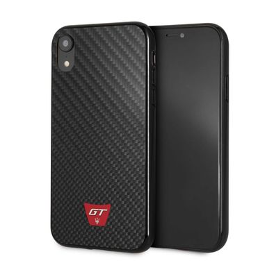Maserati Gransport GT Real Carbon Hard Case for iPhone Xr - Black