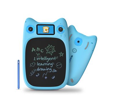 Porodo Kids Drawing & Writing with Board 95 Guided Drawings, 3.0" IPS Display, 1080P Video Recording, 1200mAh Battery Capacity - Blue