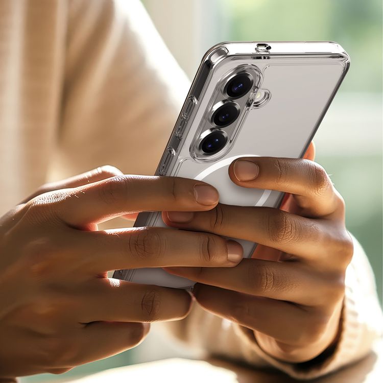 Levelo Clara MagSafe Clear Case for Samsung S26 Plus, Raised Camera Edges, Scratch Resistance, Precision Fit, Shock-Resistant Bumper - Clear