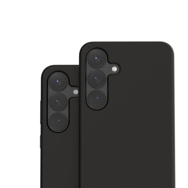 Levelo Iris Case for Samsung Galaxy S25 Plus with MagSafe Compatibility, Premium Liquid Silicone Material, Impact-Resistant Corners, Metal Camera Ring, Strong MagSafe Magnet - Black