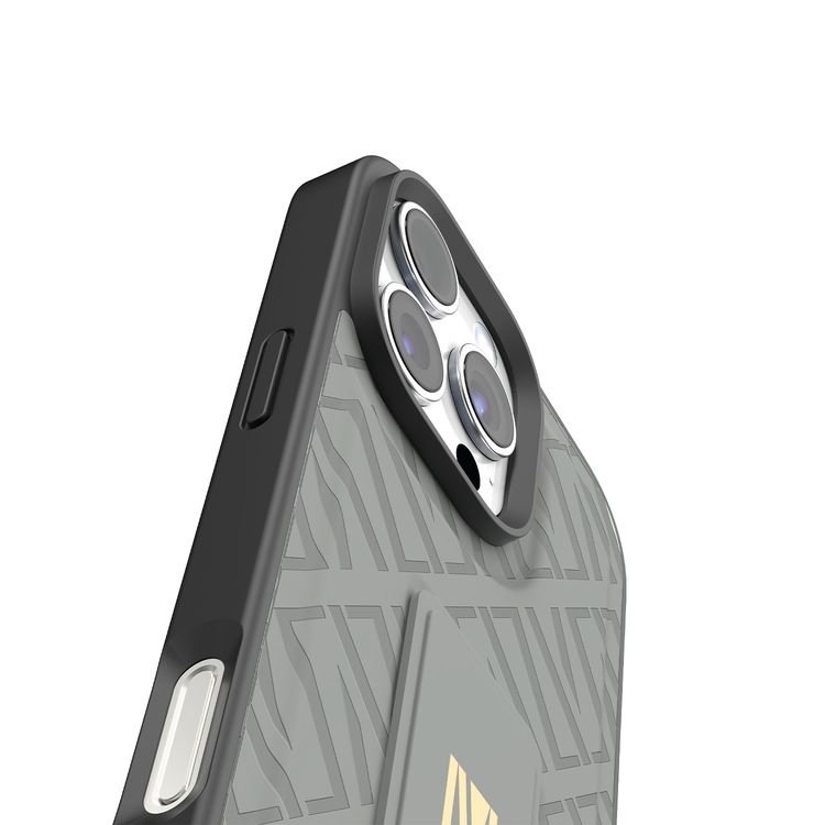 كفر حماية ليفيلو مورفيكس كويرو بمسند لهاتف آيفون 16 برو ماكس، قبضة مدمجة، سهل التركيب، زوايا مقاومة للصدمات - رمادي