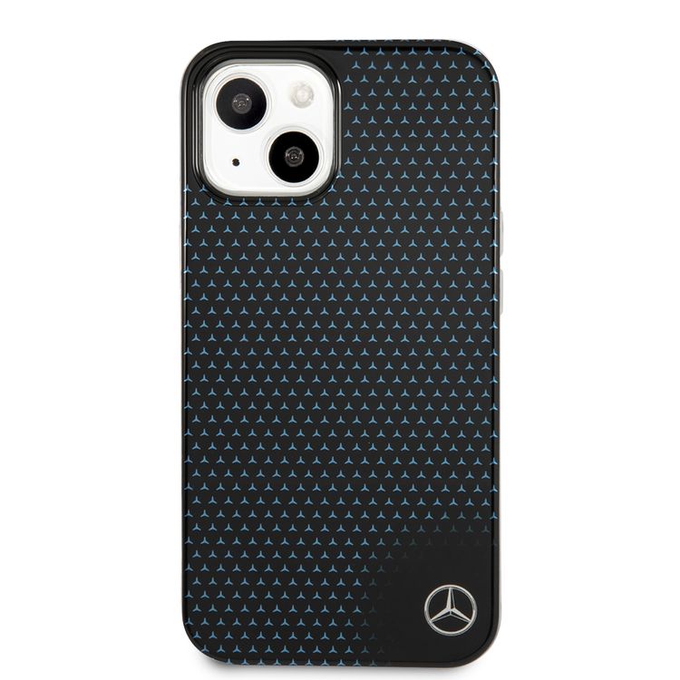CG MOBILE Mercedes Benz 0PC/TPU Case with Black Stars Pattern Compatible for iPhone 13 (6.1") Anti-Scratch, Easy Access to All Ports, Drop Protection & Shock Absorption
