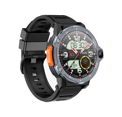 Green Lion G-Mate 4G Smart Watch with Multi Sport Modes, Voice Recording, GPS Location, 2 Cameras, Heart Rate Monitoring, Nano SIM Card Slot, 800mAh Battery - Black