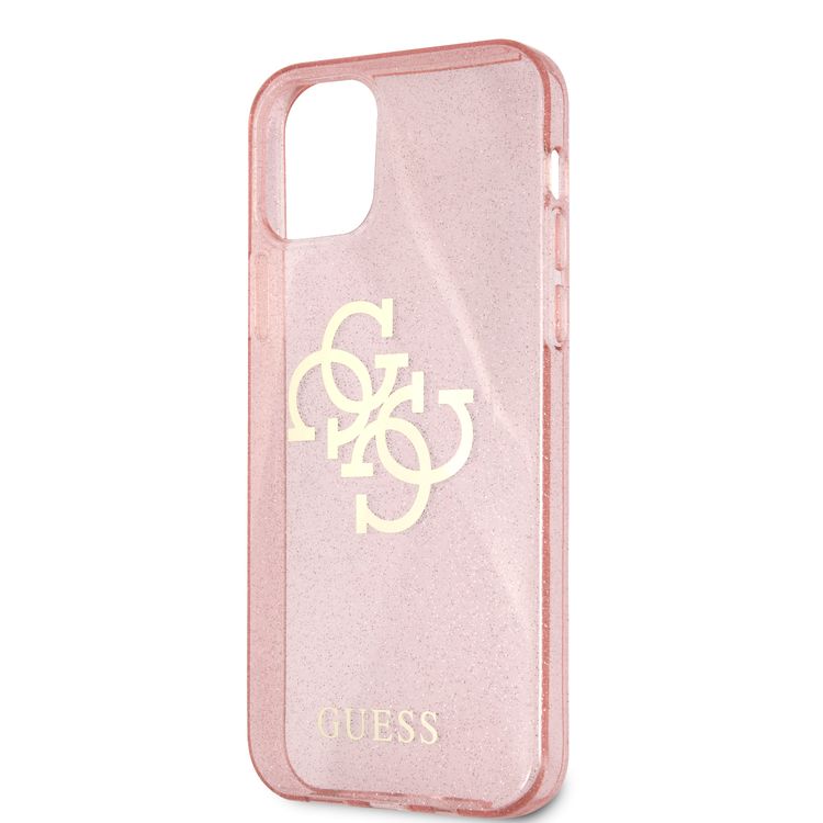 Karl Lagerfeld TPU Choupette Glitter Transparent Hard Case for Apple iPhone 12 / 12 Pro (6.1") - Pink