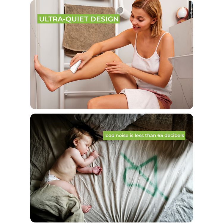 Green Lion Mini Body Trimmer with Ceramic Blade Material, AA Dry Battery, IPX6 Waterproof, Ultra-Quiet - White