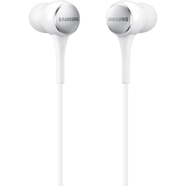 Samsung IG935 In-Ear Earphone with Microphone, Wired Headset, Tangle-free, 3 Button Remote Control, 3.5mm Headphone Connector, 1.2m Cable  - White