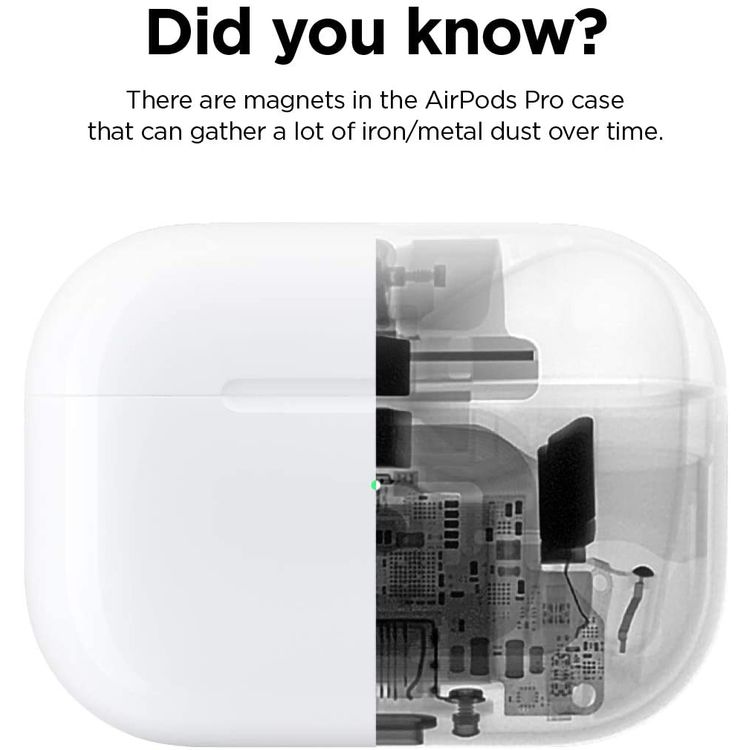 واقي الغبار Elago Dust Guard لأجهزة Apple Airpods Pro (مجموعتان) - رمادي فلكي غير لامع
