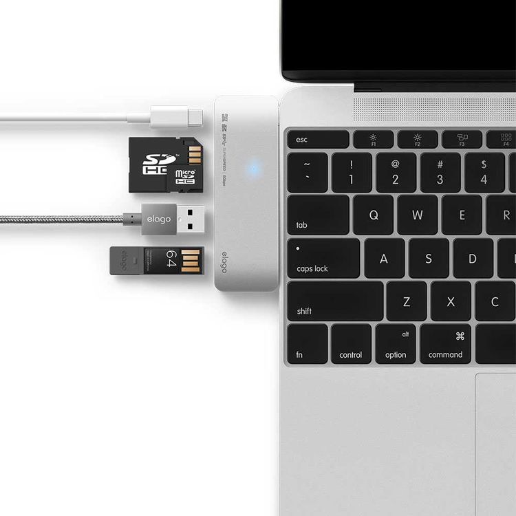 Elago Aluminum Multi Hub Type-C - Silver