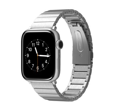 Viva Madrid Lavier Metal Watch Strap Compatible for Apple Watch 42/44MM, Link Bracelet Replacement Wristband Strap for Smartwatch, Fit & Comfortable Band - Silver