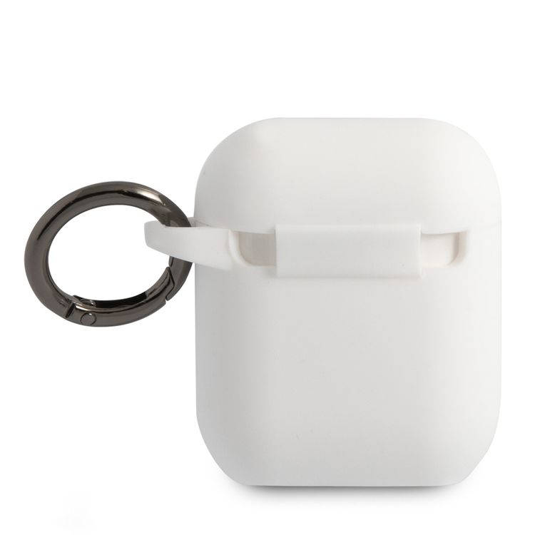 CG MOBILE U.S.Polo Assn. Silicone Uspa Authentic Case Compatible for Airpods 1/2, Scratch Resistant, Shock Absorption & Drop Protection Cover Officially Licensed - White