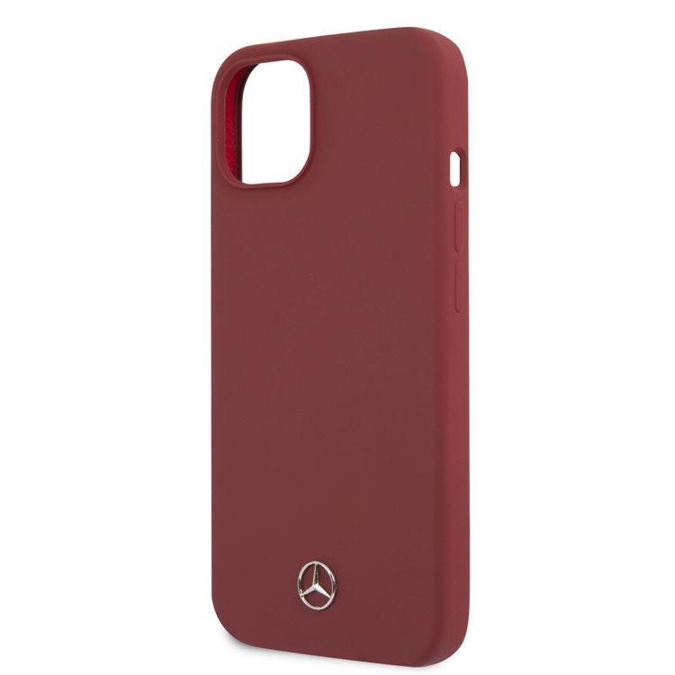 CG MOBILE Mercedes Benz Liquid Silicone Case with Microfiber Lining Compatible for iPhone 13 (6.1") Anti-Scratch, Easy Access to All Ports, Drop Protection