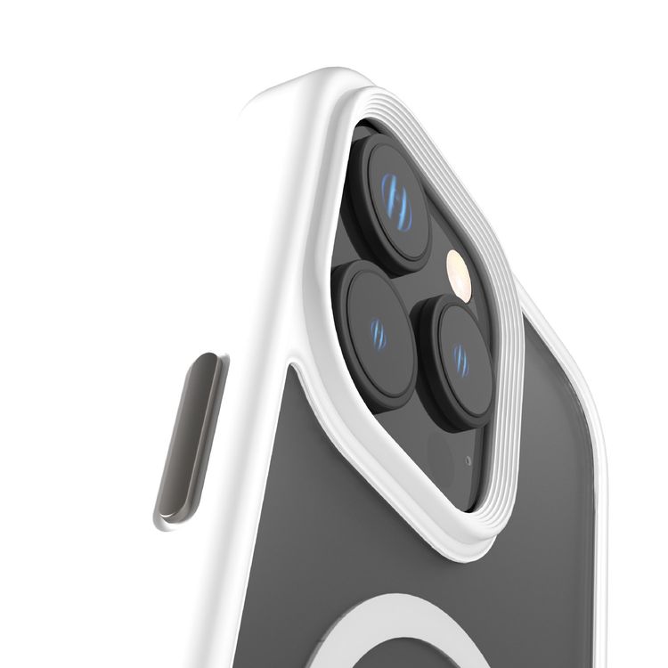 Levelo MagSafe Matte Solo Case for iPhone 16 Pro Max with Impact-Resistant Corners, 3H Scratch Resistance, Matte TPU Bumper, Lightweight & Hybrid Design - White