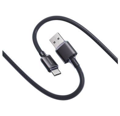 كابل مضفر Porodo USB-A إلى USB-C مع توصيل طاقة 27 واط، طو...