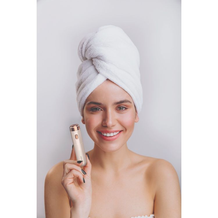 Porodo Electric Facial Hair Epilator with 360° LED Light, 8500RPM Motor Speed, Up to 60 Minutes Working Time, USB-C Charging Port, 1.5W Rated Power, 350mAh Battery - Pink