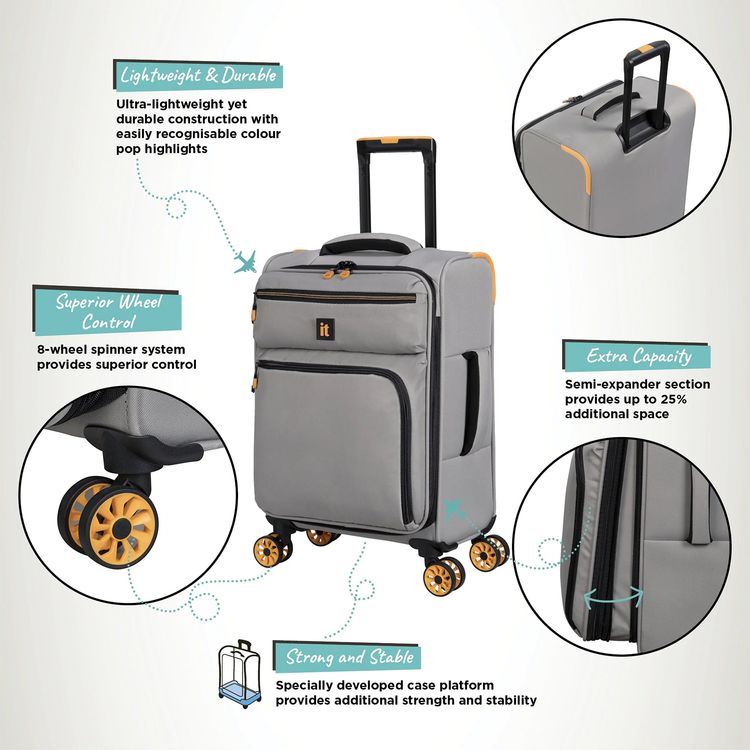 it Luggage Compartment Cabin Trolley, Lightweight Shell, Expandable Base, Spinner Wheels, TSA Lock - Lash