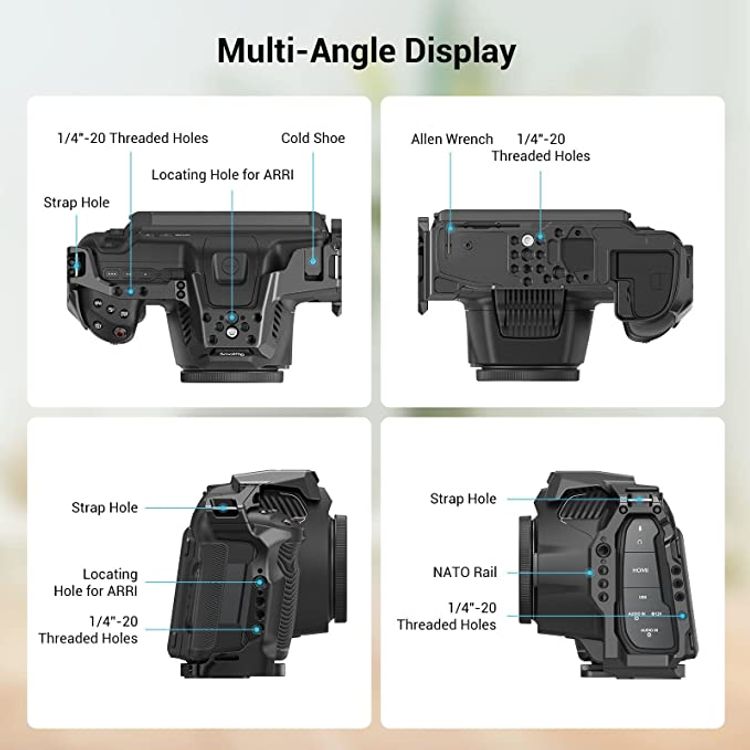 SmallRig Full Camera Cage for BMPCC 6K Pro（Advanced Version）3517